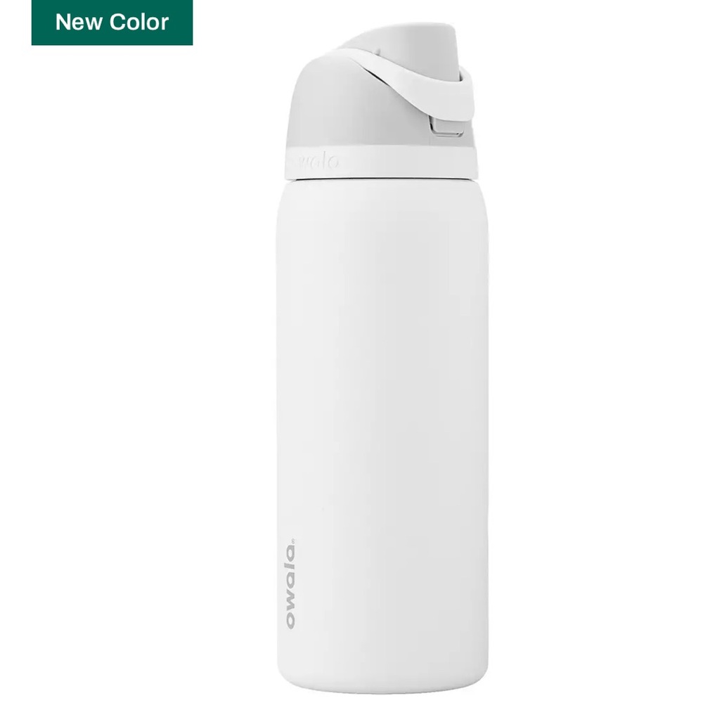 Owala White Water Bottle 32oz freesip stainless steel white new
